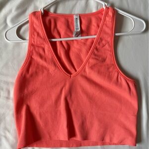 Athleta Vibrant Coral Ribbed Tank